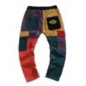 Men's Tactical Cargo Trousers Multiple Pockets Elastic Drawstring Design Color Block Comfort Soft Pants Casual Daily Corduroy Fashion Streetwear Orange / Elasticity