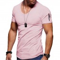 mens v neck t shirt tee - solid color short shirts for men short sleeve slim fitness workout athletic business casual basic big tall shirts black gray army green