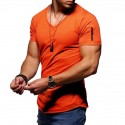 mens v neck t shirt tee - solid color short shirts for men short sleeve slim fitness workout athletic business casual basic big tall shirts black gray army green