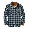 Men's Shirt Shirt Jacket Check Turndown Army Green Royal Blue Red Long Sleeve Print Street Daily Button-Down Tops Casual Comfortable