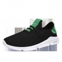 Men's Unisex Sneakers Sporty Classic Preppy Athletic Daily Outdoor Walking Shoes Rubber Black with green White Black Fall Winter Spring