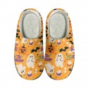 Halloween Pumpkin Print Cotton Slippers Men and Women Flannel Couple Home Slippers