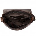 Men's Retro Leather Bag Messenger Bag Mobile Phone Bag Messenger Bag Crossbody Bag Nappa Leather Cowhide Zipper Crocodile Daily Black Coffee