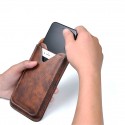 men's mobile phone bag pockets double-layer multifunctional outdoor hiking bag retro cell phone hanging pockets