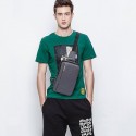 Men's Retro Sling Shoulder Bag Oxford Cloth Zipper Plain Daily Going out Black Gray